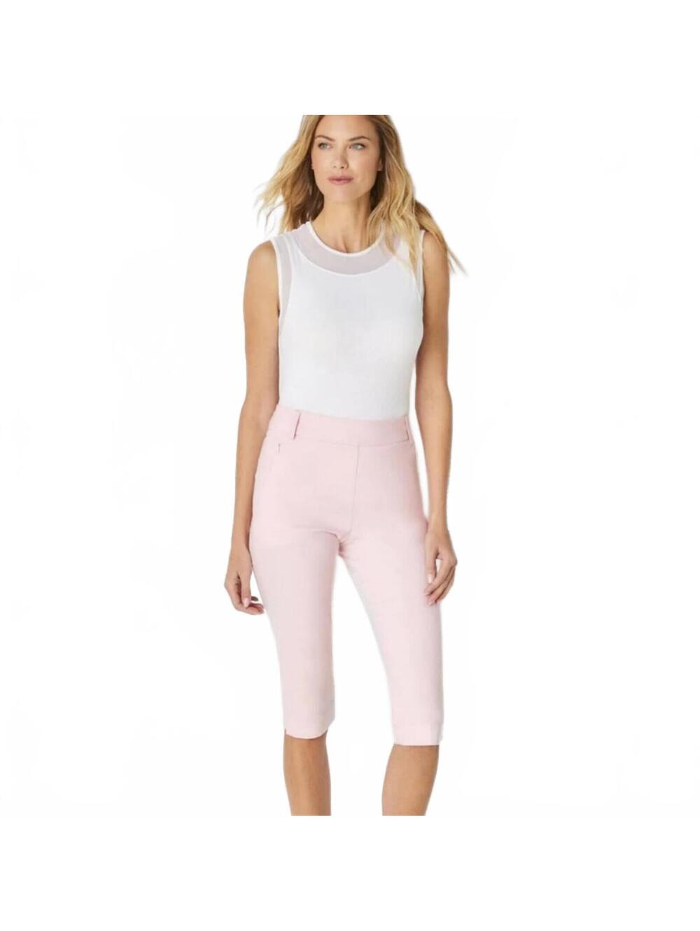 Anatomie Juno Capri Pants Cropped Rose Garden Pink AA0402 Women's Size Large NWT